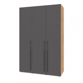 СТОУН С32 Шкаф 3-х створчатый (золотой дуб/графит) в Режи - rezh.ok-mebel.com | фото