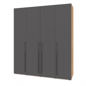 СТОУН С41 Шкаф 4-х створчатый (дуб золотой/графит) в Режи - rezh.ok-mebel.com | фото