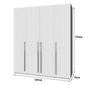 СТОУН С41 Шкаф 4-х створчатый (дуб золотой/графит) в Режи - rezh.ok-mebel.com | фото 2