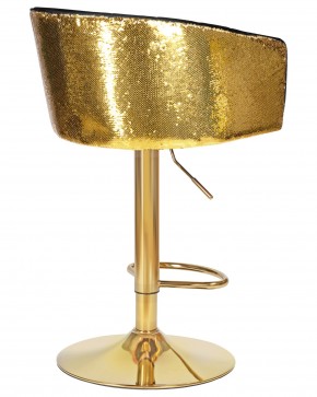 Стул барный DOBRIN DARCY GOLD SHINY, черный велюр с золотыми пайетками в Режи - rezh.ok-mebel.com | фото 4