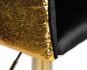 Стул барный DOBRIN DARCY GOLD SHINY, черный велюр с золотыми пайетками в Режи - rezh.ok-mebel.com | фото 7