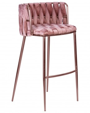 Стул барный DOBRIN EMMA ROSE GOLD, розовый велюр (VF-10) в Режи - rezh.ok-mebel.com | фото 2