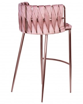 Стул барный DOBRIN EMMA ROSE GOLD, розовый велюр (VF-10) в Режи - rezh.ok-mebel.com | фото 4