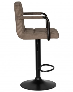 Стул барный DOBRIN KRUGER ARM BLACK, какао вельвет (LAR-E2041-05) в Режи - rezh.ok-mebel.com | фото 3