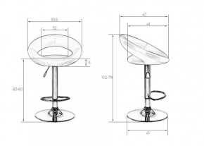 Стул барный DOBRIN MIRA LM-5001 (бордовый) в Режи - rezh.ok-mebel.com | фото 3