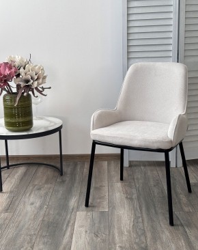 Стул BRIO CATO-01 Белый, фактурная ткань / черный каркас, ®DISAUR в Режи - rezh.ok-mebel.com | фото 3