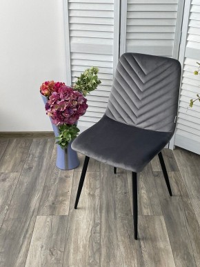 Стул DUKE BLUVEL-14 GREY, велюр / черный каркас М-City в Режи - rezh.ok-mebel.com | фото 5