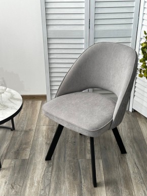 Стул DUNA 360 град. поворот. B22 Серый, велюр / черный каркас, М-City в Режи - rezh.ok-mebel.com | фото 8