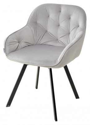 Стул GALE 360 град. поворот. BLUVEL-03 LIGHT GREY, велюр/ черный каркас, М-City в Режи - rezh.ok-mebel.com | фото