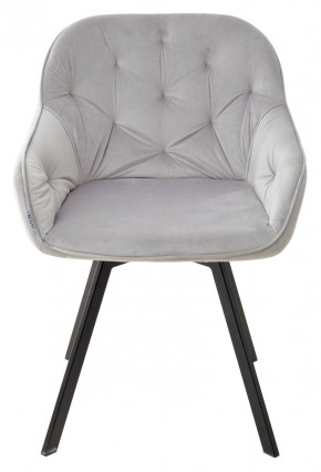 Стул GALE 360 град. поворот. BLUVEL-03 LIGHT GREY, велюр/ черный каркас, М-City в Режи - rezh.ok-mebel.com | фото 3
