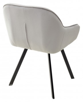 Стул GALE 360 град. поворот. BLUVEL-03 LIGHT GREY, велюр/ черный каркас, М-City в Режи - rezh.ok-mebel.com | фото 4
