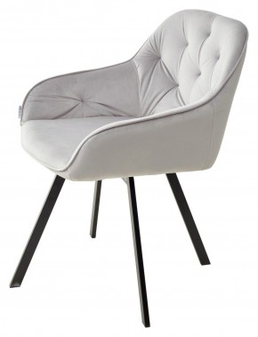 Стул GALE 360 град. поворот. BLUVEL-03 LIGHT GREY, велюр/ черный каркас, М-City в Режи - rezh.ok-mebel.com | фото 5