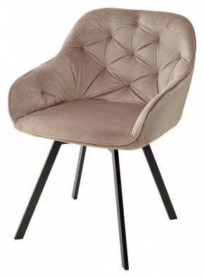 Стул GALE 360 град. поворот. BLUVEL-40 BEIGE, велюр/ черный каркас, М-City в Режи - rezh.ok-mebel.com | фото