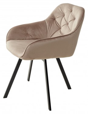 Стул GALE 360 град. поворот. BLUVEL-40 BEIGE, велюр/ черный каркас, М-City в Режи - rezh.ok-mebel.com | фото 5