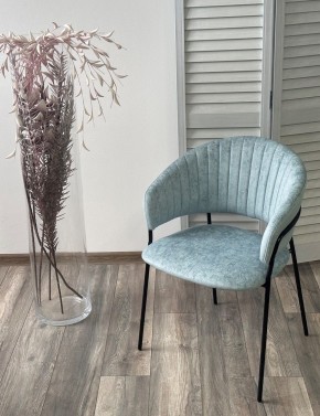 Стул ГЕММА, цвет RAIN 7 breeze, велюр / черный каркас М-City в Режи - rezh.ok-mebel.com | фото 4