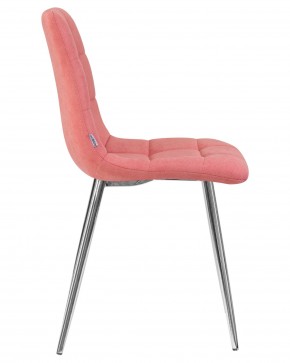 Стул обеденный DOBRIN ALEX, хром ножки, розовая ткань (UF860-05B) в Режи - rezh.ok-mebel.com | фото 3