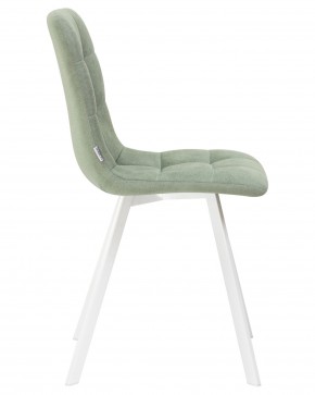 Стул обеденный DOBRIN ALEX SQUARE, белые ножки, мята ткань (UF860-11B) в Режи - rezh.ok-mebel.com | фото 3