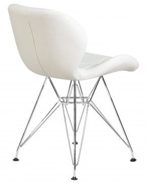 Стул обеденный DOBRIN BUTTERFLY CHROME, ножки хром, цвет белый в Режи - rezh.ok-mebel.com | фото 4