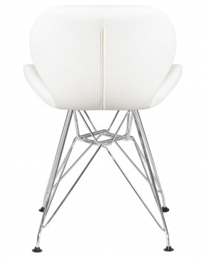 Стул обеденный DOBRIN BUTTERFLY CHROME, ножки хром, цвет белый в Режи - rezh.ok-mebel.com | фото 5