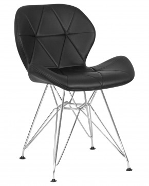 Стул обеденный DOBRIN BUTTERFLY CHROME, ножки хром, цвет чёрный в Режи - rezh.ok-mebel.com | фото