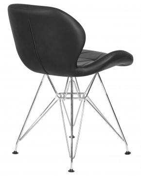 Стул обеденный DOBRIN BUTTERFLY CHROME, ножки хром, цвет чёрный в Режи - rezh.ok-mebel.com | фото 4