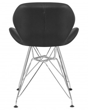 Стул обеденный DOBRIN BUTTERFLY CHROME, ножки хром, цвет чёрный в Режи - rezh.ok-mebel.com | фото 5