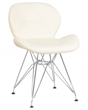 Стул обеденный DOBRIN BUTTERFLY CHROME, ножки хром, цвет кремовый в Режи - rezh.ok-mebel.com | фото