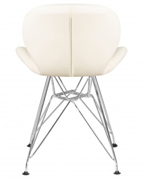 Стул обеденный DOBRIN BUTTERFLY CHROME, ножки хром, цвет кремовый в Режи - rezh.ok-mebel.com | фото 5