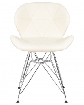 Стул обеденный DOBRIN BUTTERFLY CHROME, ножки хром, цвет кремовый в Режи - rezh.ok-mebel.com | фото 6
