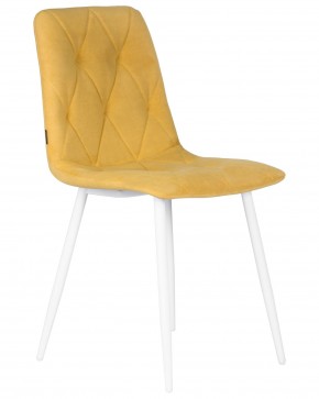 Стул обеденный DOBRIN CHILLY ROMBO, Горчичный Simple 15, основание белый в Режи - rezh.ok-mebel.com | фото 2