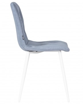 Стул обеденный DOBRIN CHILLY ROMBO, Серо-голубой Simple 26, основание белый в Режи - rezh.ok-mebel.com | фото 3