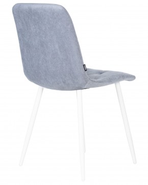 Стул обеденный DOBRIN CHILLY ROMBO, Серо-голубой Simple 26, основание белый в Режи - rezh.ok-mebel.com | фото 4
