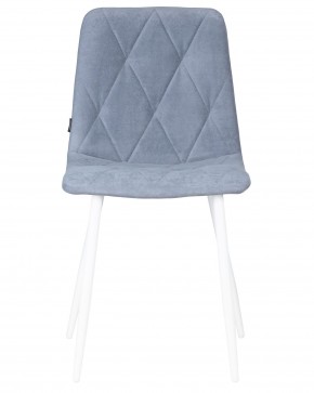 Стул обеденный DOBRIN CHILLY ROMBO, Серо-голубой Simple 26, основание белый в Режи - rezh.ok-mebel.com | фото 6