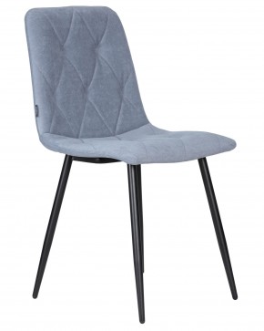 Стул обеденный DOBRIN CHILLY ROMBO, Серо-голубой Simple 26, основание черное в Режи - rezh.ok-mebel.com | фото 2