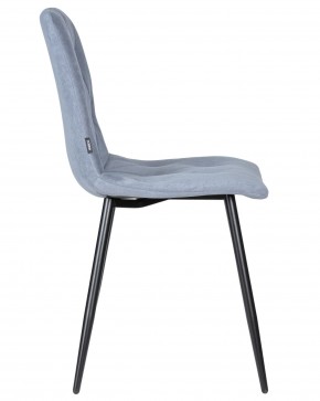 Стул обеденный DOBRIN CHILLY ROMBO, Серо-голубой Simple 26, основание черное в Режи - rezh.ok-mebel.com | фото 3