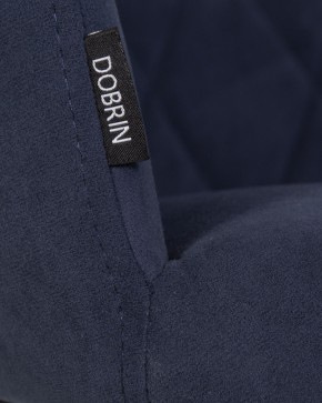 Стул обеденный DOBRIN ROBY, ЭМАЛЬ ЧЕРНЫЙ МУАР велюр Catania Dark Blue в Режи - rezh.ok-mebel.com | фото 9