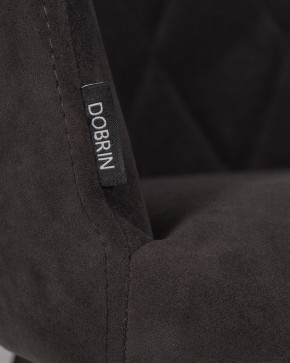 Стул обеденный DOBRIN ROBY, ЭМАЛЬ ЧЕРНЫЙ МУАР велюр Catania Espresso в Режи - rezh.ok-mebel.com | фото 9