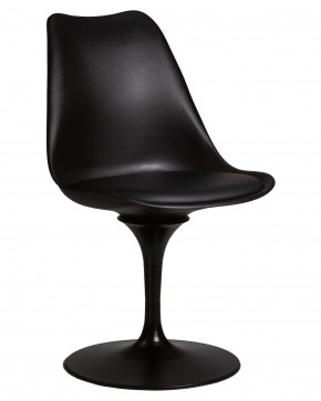 Стул обеденный DOBRIN TULIP, черное основание, цвет черный (B-03) в Режи - rezh.ok-mebel.com | фото