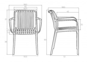 Стул обеденный DOBRIN WALTER ARM, черный (B-03) в Режи - rezh.ok-mebel.com | фото 7