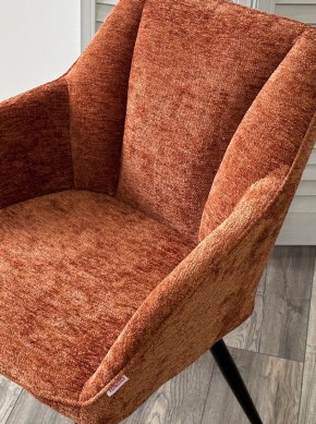 Стул REFLET 3018-09 терракотовый, шенилл / черный каркас, ®DISAUR в Режи - rezh.ok-mebel.com | фото 4