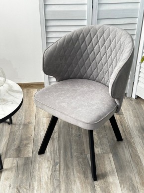 Стул SKAT 360 град. поворот. B22 Серый, велюр / черный каркас, М-City в Режи - rezh.ok-mebel.com | фото 3