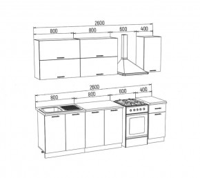 ТЕХНО Кухонный гарнитур 2,0 м Компоновка №2 в Режи - rezh.ok-mebel.com | фото 10