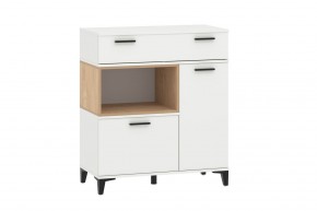 Тумба НМ 013.80 "Bergen" (Белый/Дуб бунратти) в Режи - rezh.ok-mebel.com | фото