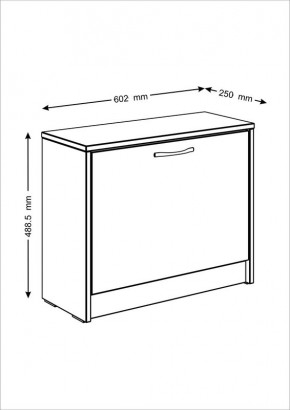 Тумба ОРИОН с одной полкой для обуви, цвет белый в Режи - rezh.ok-mebel.com | фото 3