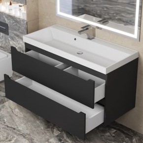 Тумба под раковину Uperwood Tanos 100 см, подвесная, черная матовая в Режи - rezh.ok-mebel.com | фото 10