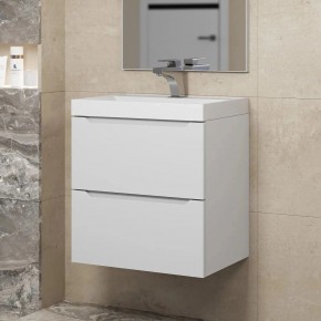 Тумба под раковину Uperwood Tanos 50 см, подвесная, белая матовая в Режи - rezh.ok-mebel.com | фото