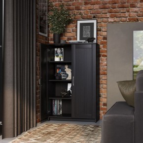 Тумба СИРИУС двухдверная высокая, цвет Дуб Венге в Режи - rezh.ok-mebel.com | фото 4