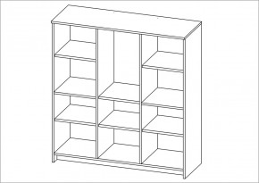 Тумба СИРИУС трехдверная с одним ящиком, цвет Дуб Сонома в Режи - rezh.ok-mebel.com | фото 3