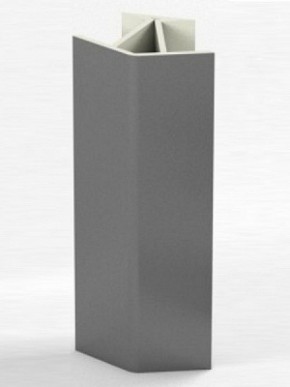 Угловое соединение для цоколя 135 гр. h100 мм (Алюминий, Белый, Черный, Сонома) в Режи - rezh.ok-mebel.com | фото