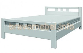 ВЕРОНИКА-2 Кровать из массива 1400 (Белый античный) в Режи - rezh.ok-mebel.com | фото